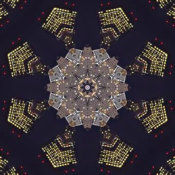 Star pattern made with San Francisco Bay Skyline Foto stock