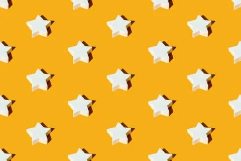 Star pattern orange seamless background festive Stock Photos