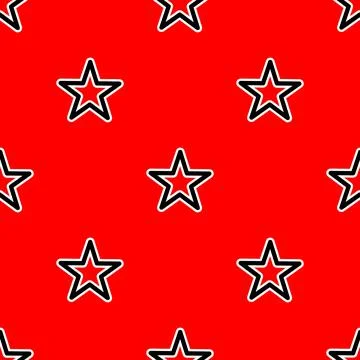 Star pattern on red background Stock Illustration