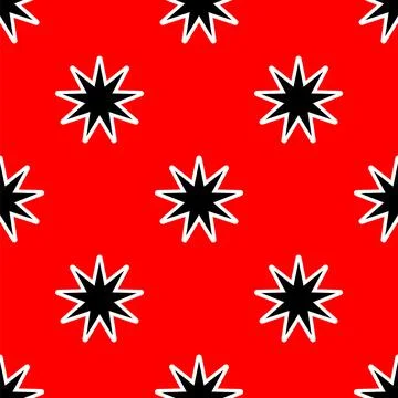 Star pattern on red background Stock Illustration