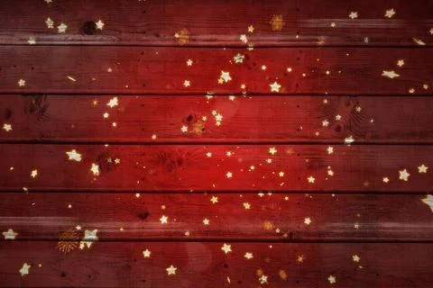 Star pattern on red planks 스톡 일러스트