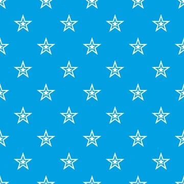 Star pattern seamless blue Stockillustratie