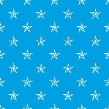 Star pattern seamless blue Stock Illustration