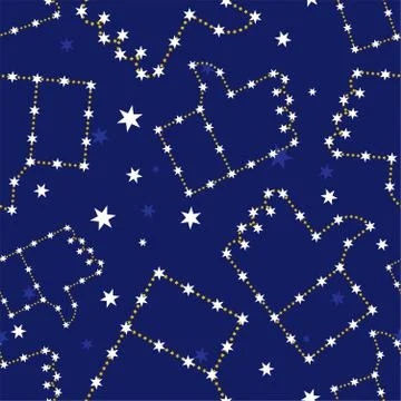 Star Like pattern seamless. Constellation hand thumbs up background. vector t Stock Illustration