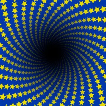 Star Pattern Spiral Infinity Black Hole Stock Illustration