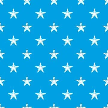 Star pattern vector seamless blue 스톡 일러스트