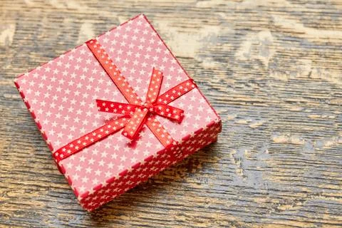Star patterned gift box. Stock Photos