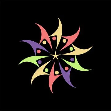 Star people icon vector logo template illustration design Stock Illustration