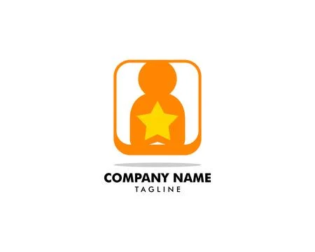 Star people logo vector template Stock Illustration