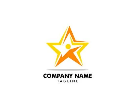 Star people logo vector template Stock Illustration