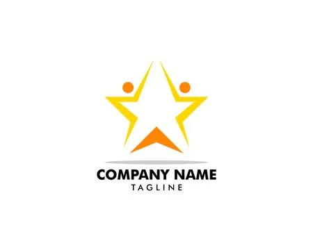 Star people logo vector template Stock Illustration