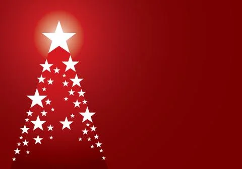 Star pine christmas background Stock Illustration