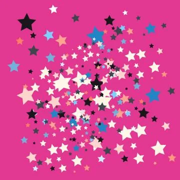 Star on pink background Stock Illustration