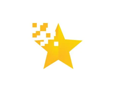 Star pixel logo Stock Illustration