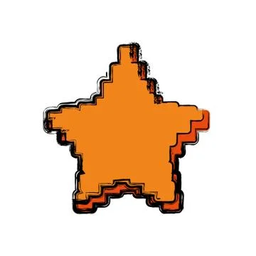 Star Pixelated videogame イラスト素材
