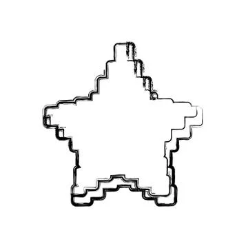 Star Pixelated videogame Stockillustratie