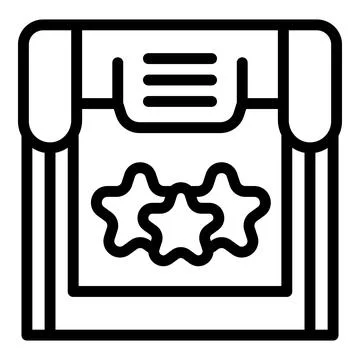 Star plotter icon outline vector. Printer format Illustrazione stock