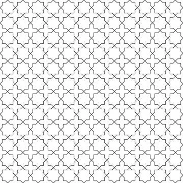 Star plus geometry shape arabic seamless pattern background Stock Illustration