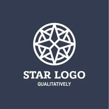 Star Polaris sharp white flat style lights twinkle quality mark logo icon modern Stockillustratie
