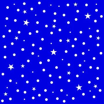 Star Polka Dot Blue Background Stock Illustration