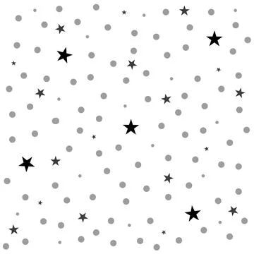 Star Polka Dot White Background Stockillustratie