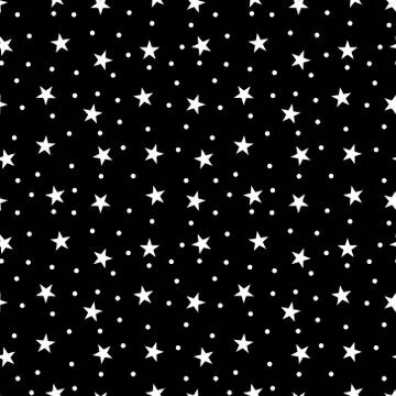 Star polka dots seamless pattern Stock Illustration