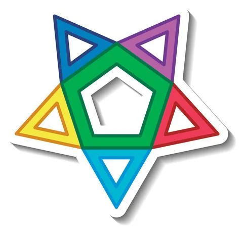 Star polygon geometric shape Stock Illustration