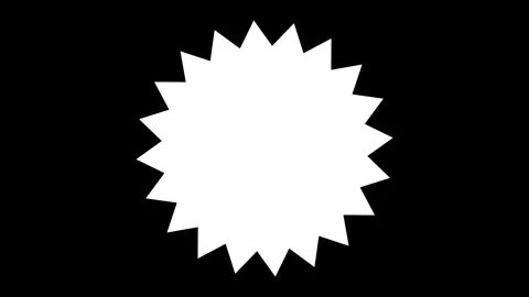 Star Polygonal shape rotating Film Frame Matte Overlay animation. Stock Footage 335494512