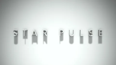 Star pulse 3D title animation with shadows on a white background Vídeo Stock 297588738