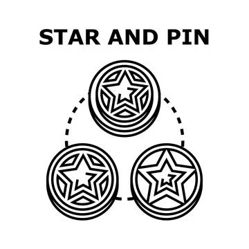 Star quality rating pins vector concept Stock Illustration