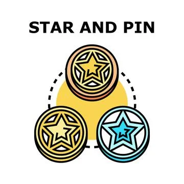 Star quality rating pins vector concept 스톡 일러스트