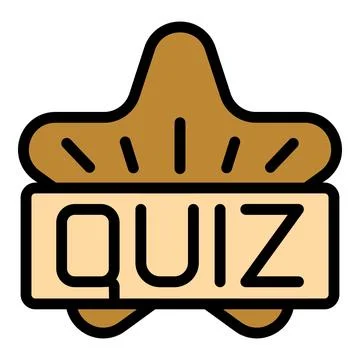 Star quiz icon vector flat Stock Illustration