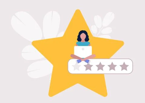 Star rating concept Stock Illustration