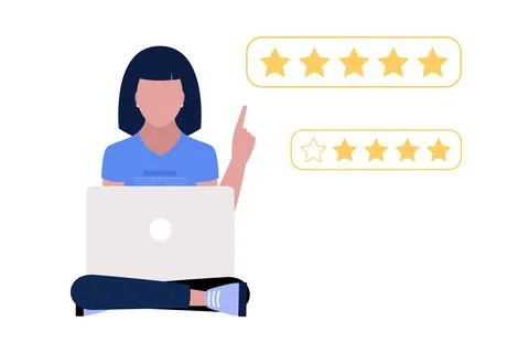 Star rating concept Stock Illustration