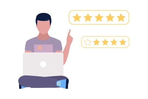 Star rating concept Stock Illustration
