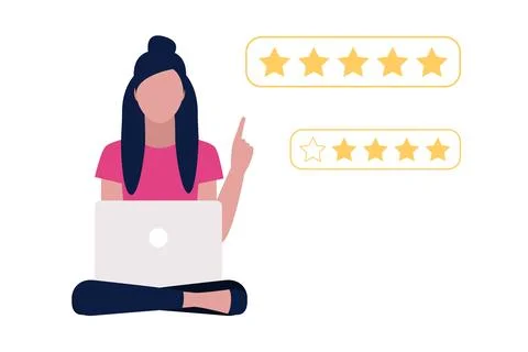 Star rating concept Stock Illustration