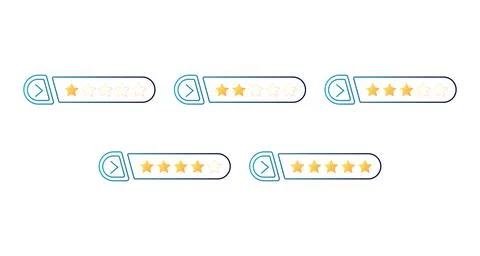 Star rating design to customer. Set of badge rating with star Stock Illustration