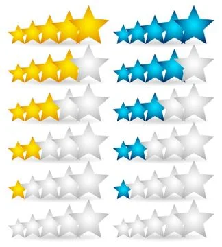 Star Rating Element. Star rating system for feedback, value, good-bad experie Stock Illustration