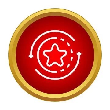 Star rating feedback loop updating quality icon Stock Illustration