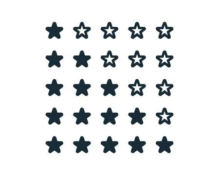 Star Rating Icon Vector Logo Template Illustration Design Stock Illustration