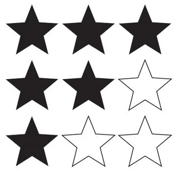 Star rating icon on white background. flat style. star icon for your web site Illustrazione stock
