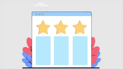 Star rating interface. Rating animation. Cartoon Stock Footage 325420977