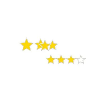 Star rating system icon - customer feedback review score vector graphic Stock Illustration