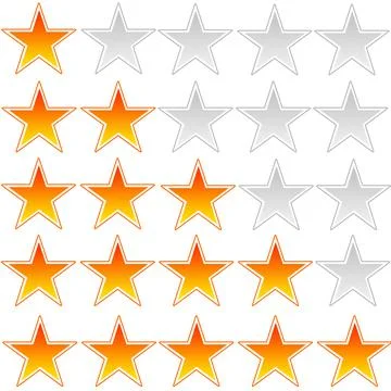 Star rating system Stock Illustration