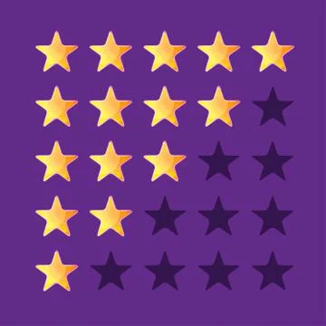 Star ratings, element for web design Illustrazione stock