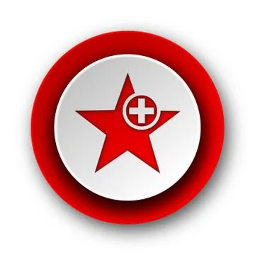 Star red modern web icon on white background. Stock-Illustration
