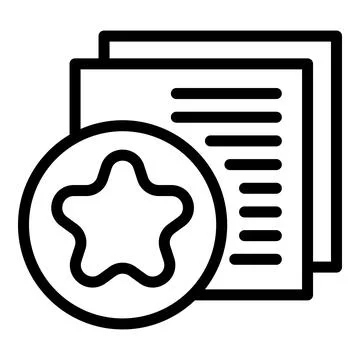 Star restructuring icon, outline style Stock Illustration