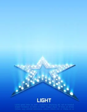 Star retro light banner. Stock Illustration