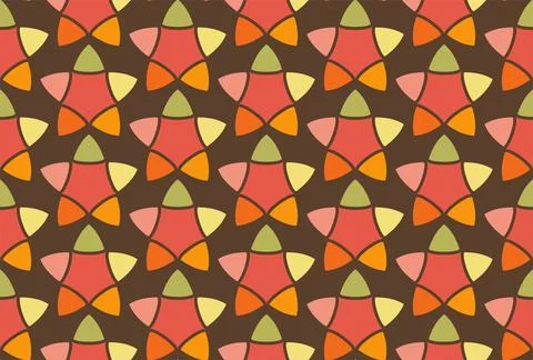 Star retro pattern dark geometric aged disco flat Stock Illustration