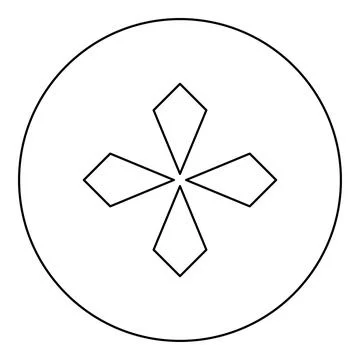Star rhombus four leaf of chestnut sacred geometry symbol element ornament .. Stock Illustration